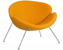 Кресло дизайнерское DOBRIN EMILY Желтая ткань AF13