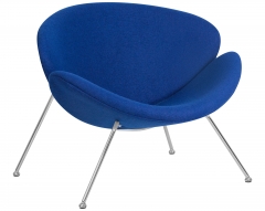 Кресло дизайнерское DOBRIN EMILY Синяя ткань AF6
