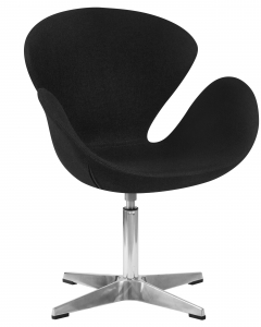 Кресло дизайнерское DOBRIN SWAN Черная ткань AF9