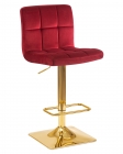Стул барный DOBRIN DOBRIN GOLDIE Бордовый велюр MJ9-43