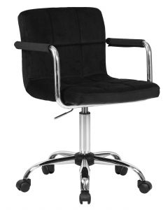 Офисное кресло для персонала DOBRIN TERRY Черный велюр MJ9-101