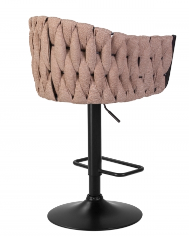 Стул барный DOBRIN DOBRIN LEON Коричневая ткань LAR 275-3