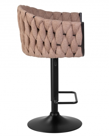 Стул барный DOBRIN DOBRIN LEON Коричневая ткань LAR 275-3