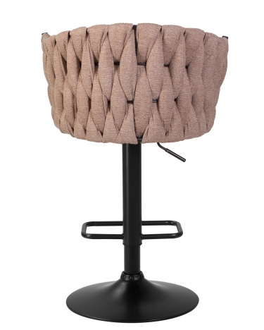 Стул барный DOBRIN DOBRIN LEON Коричневая ткань LAR 275-3