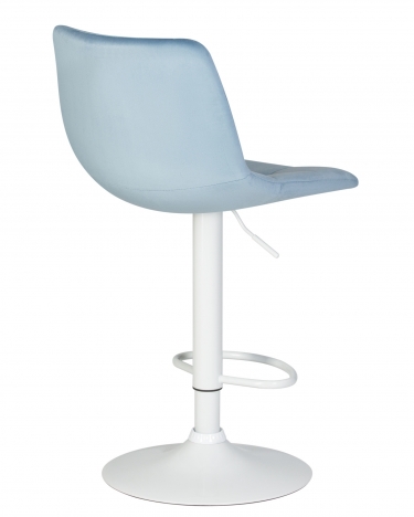 Стул барный DOBRIN DOBRIN TAILOR WHITE Пудрово-голубой велюр MJ9-74