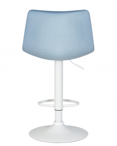 Стул барный DOBRIN DOBRIN TAILOR WHITE Пудрово-голубой велюр MJ9-74