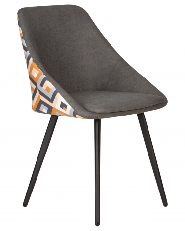 Стул обеденный Dobrin Markus ткань Candy Graphite+Escada Ochre