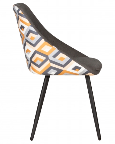 Стул обеденный Dobrin Markus ткань Candy Graphite+Escada Ochre