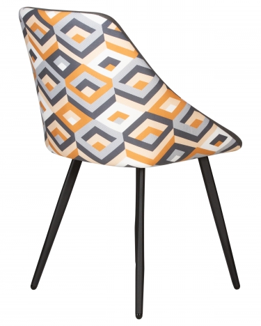 Стул обеденный Dobrin Markus ткань Candy Graphite+Escada Ochre
