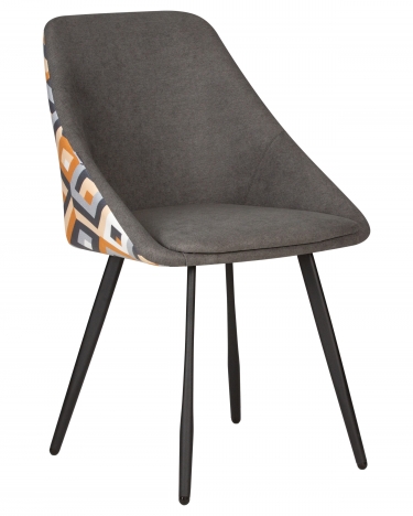 Стул обеденный Dobrin Markus ткань Candy Graphite+Escada Ochre