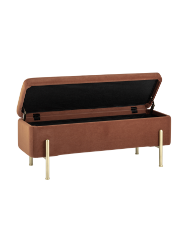 Банкетка Stool group Болейн с ящиком, велюр терракотовый