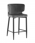 Полубарный стул Stool Group Матео ножки велюр Серый