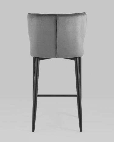 Полубарный стул Stool Group Матео ножки велюр Серый