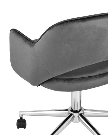 Кресло офисное Stool group Кларк, велюр, серый