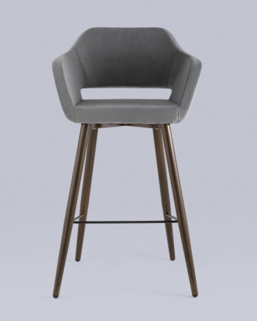 Стул барный Stool Group Саймон Б велюр Темно-серый