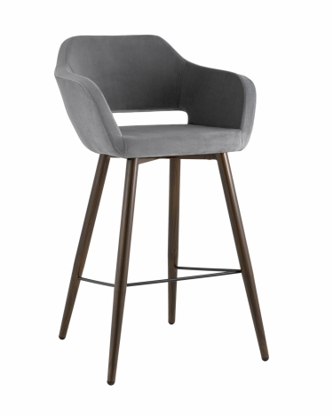 Стул барный Stool Group Саймон Б велюр Темно-серый