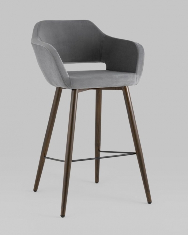 Стул барный Stool Group Саймон Б велюр Темно-серый