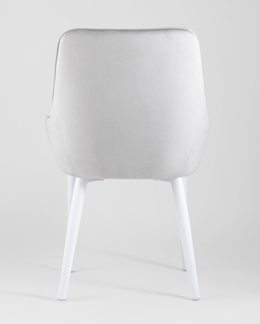 Стул Stool Group Диана NEW white велюр Серый