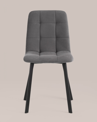 Стул Stool Group Oliver SquareвелюрТемно-серый