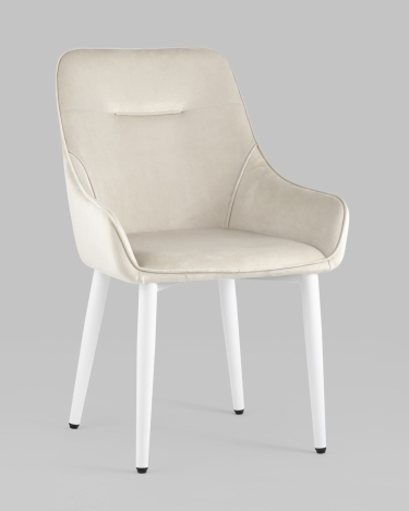 Стул Stool Group Диана white-black велюр Кремовый