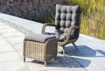 Кресло плетеное с подушками, цвет соломенный Толедо YH-C1910W Соломенный