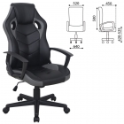 Кресло компьютерное BRABIX BRABIX Fighter GM-008 экокожа Черное/серое