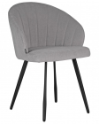 Стул обеденный DOBRIN DOBRIN NAOMI ЭМАЛЬ ЧЕРНЫЙ МУАР велюр Catania Smoke