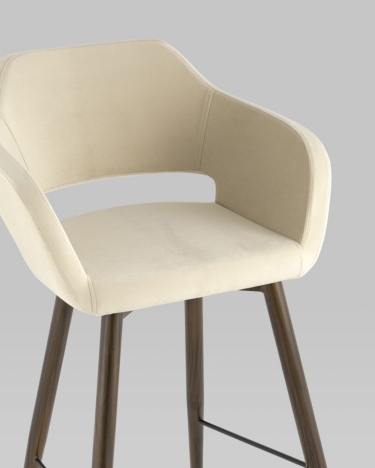 Стул барный Stool Group Саймон Б велюр Бежевый