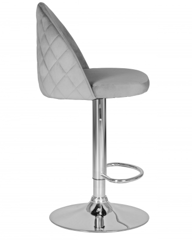 Стул барный DOBRIN DOBRIN MILANA Серый велюр MJ9-75