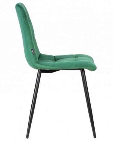 Стул обеденный DOBRIN CHILLY Темно-зеленый Holland 30, основание черное