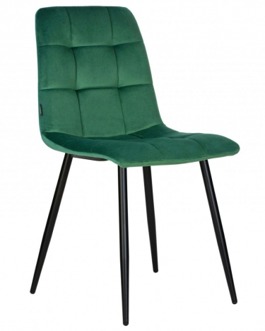 Стул обеденный DOBRIN CHILLY Темно-зеленый Holland 30, основание черное