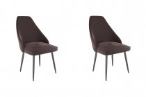 Набор стульев Мебельсон Милан 2 шт. CHS.N.05 кофе велюр/черный