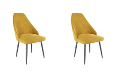 Набор стульев Милан 2 шт. CHS.N.05 желтый велюр/черный