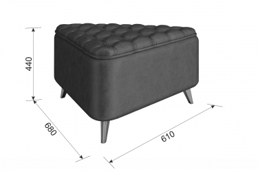 Пуф Мебельсон Трио 2 PM-002.2 персик велюр