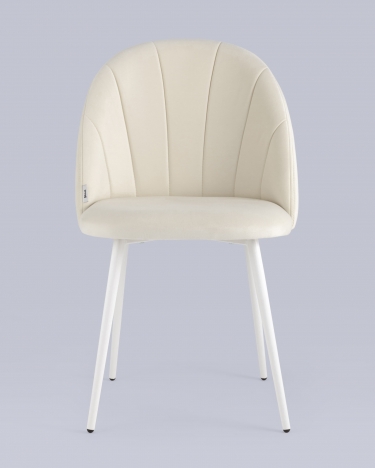 Стул Stool Group Логан white велюр Молочный