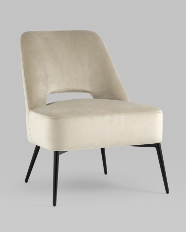 Кресло лаунж Stool Group Бостон велюр Бежевый