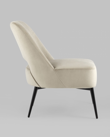 Кресло лаунж Stool Group Бостон велюр Бежевый