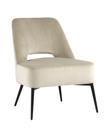 Кресло лаунж Stool Group Бостон велюр Бежевый