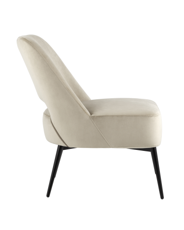 Кресло лаунж Stool Group Бостон велюр Бежевый