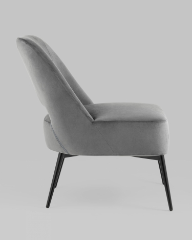 Кресло лаунж Stool Group Бостон велюр Темно-серый