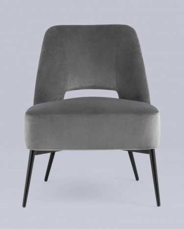 Кресло лаунж Stool Group Бостон велюр Темно-серый