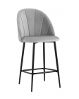 Стул полубарный Stool Group Логан ПБ велюр Светло-серый