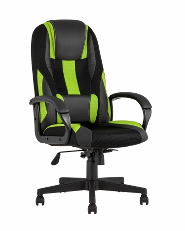 Геймерское кресло Stool Group TopChairs ST-CYBER 9 GREEN черный/зеленый