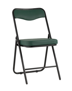 Складной стул Джонни black экокожа Зеленый