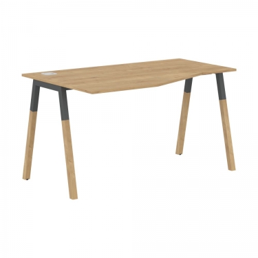 Стол эргономичный левый Skyland Forta FCT 1367 L Дуб Гамильтон Черный графит