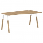 Стол эргономичный правый Skyland Forta FCT 1567 R Дуб Гамильтон Белый премиум