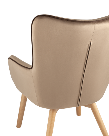 Кресло Stool group Манго, велюр, бежевый
