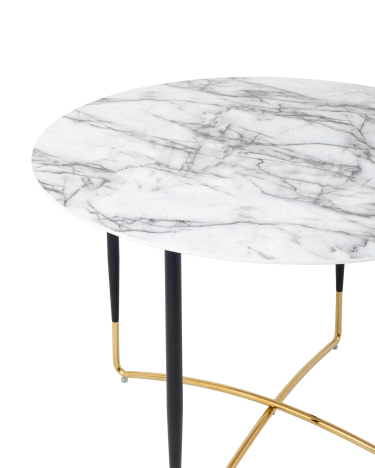 Стол обеденный Stool group Даймакс 110x110, Белый мрамор