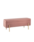 Банкетка Stool Group Болейн с ящиком велюр Розовый