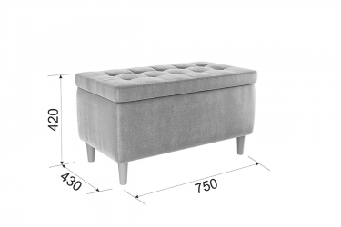 Пуф Мебельсон Чарли 2 PM-004.2 галька велюр